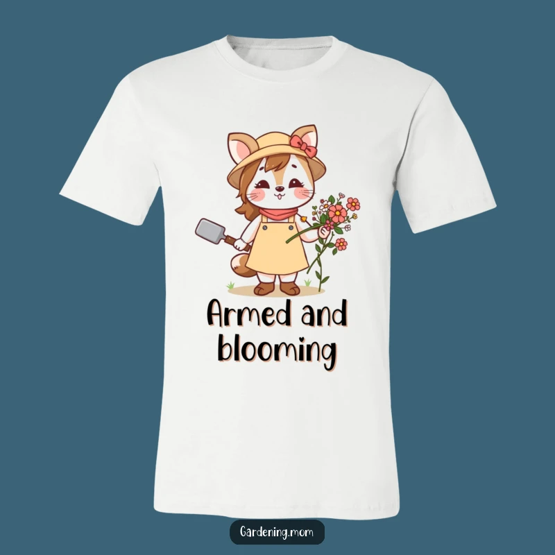 Funny Gardening Mom Animal T-Shirt Trowel Flowers - Gift for Proud Gardeners