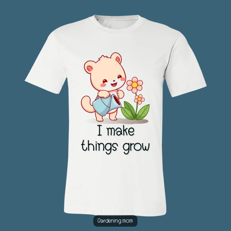 Funny Happy Animal T-Shirt - Adorable Gardener Comic Tee for Plant Lovers