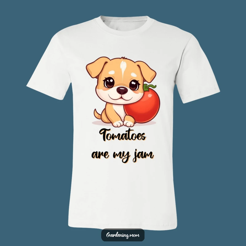 Funny Mama Dog Tomato T-Shirt - Curious Garden Pup Tee