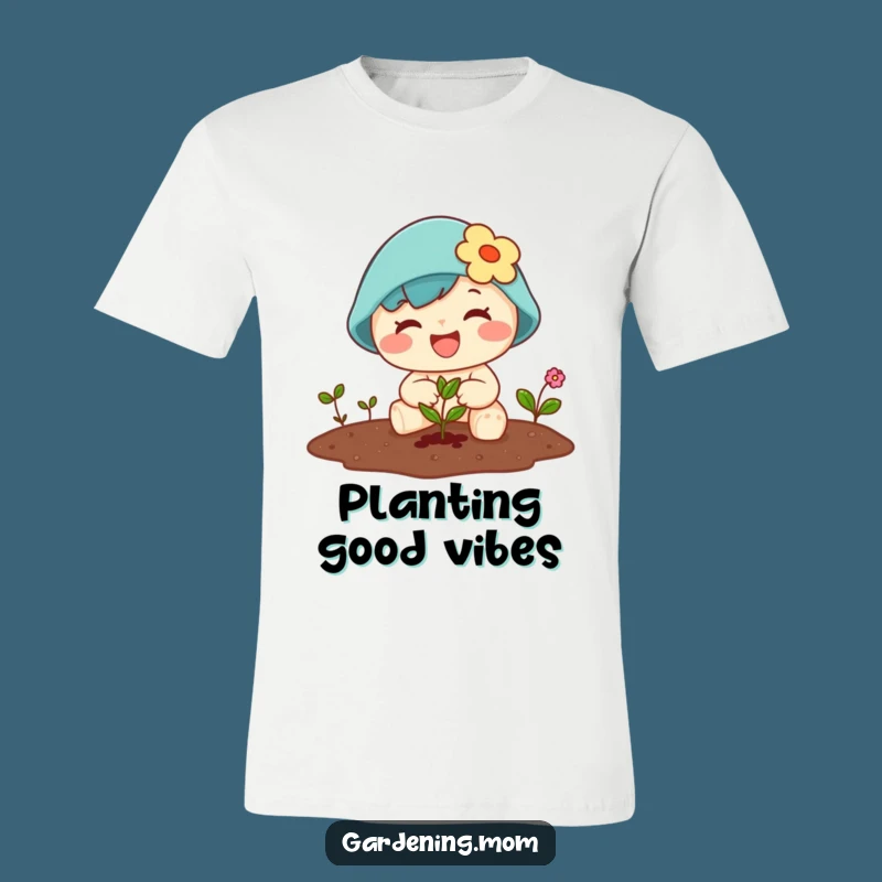 Funny Kawaii Gardener T-Shirt: Planting Seed Character Fun Tee Gift