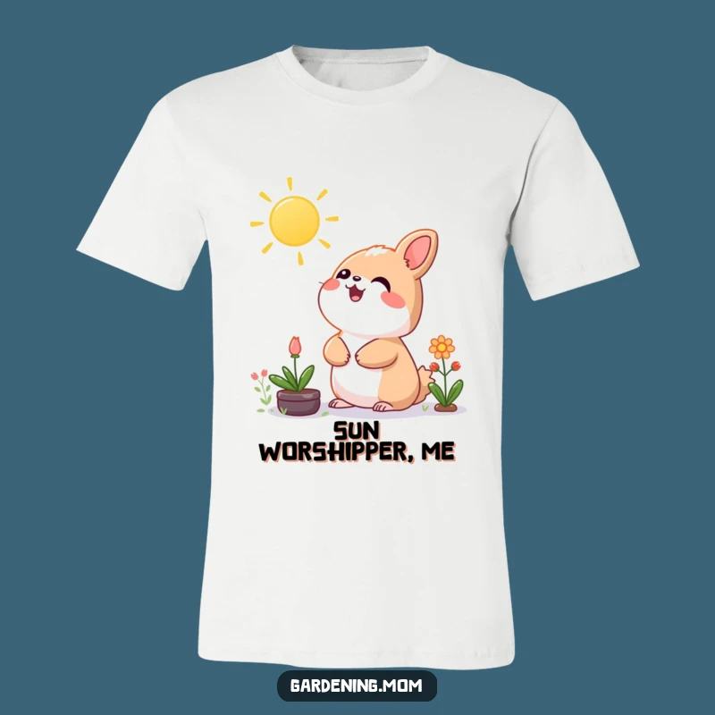Funny Kawaii Sun T-Shirt: Radiate Happiness with Cute Gardening Vibes