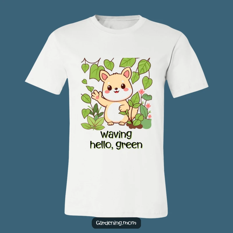 Funny Kawaii Wave T-Shirt: Cute Garden Greeting for a Hilarious Outfit
