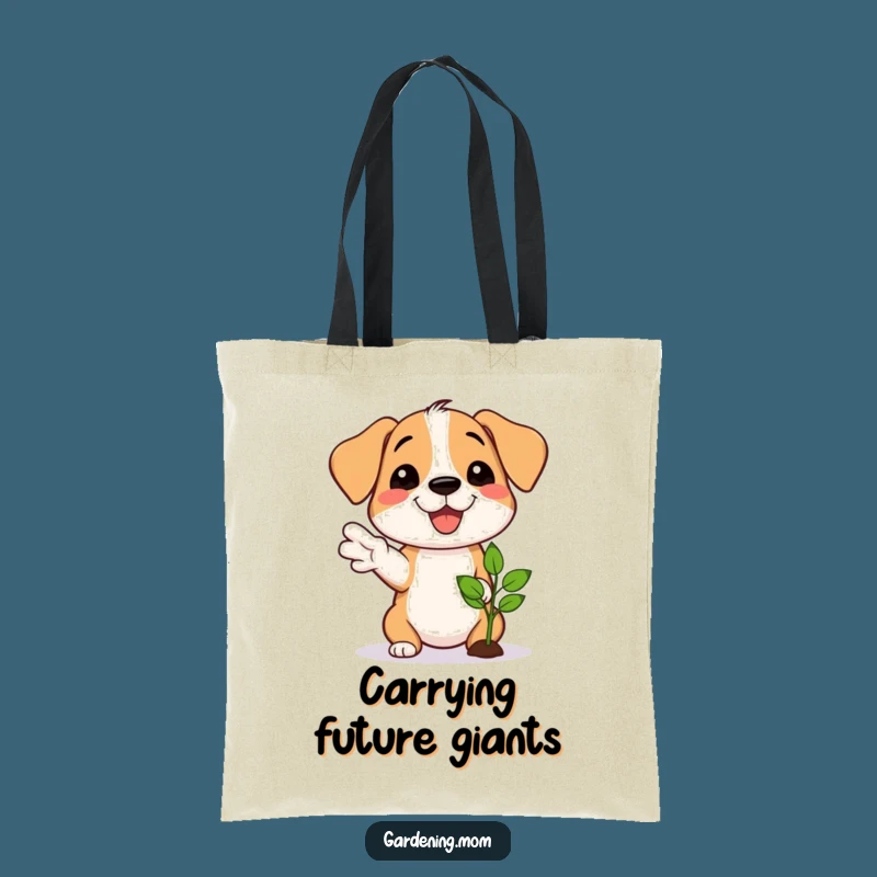 Funny Dog Gardener Tote Bag: Proud Grower's Hilarious Seedling Shopping Gift
