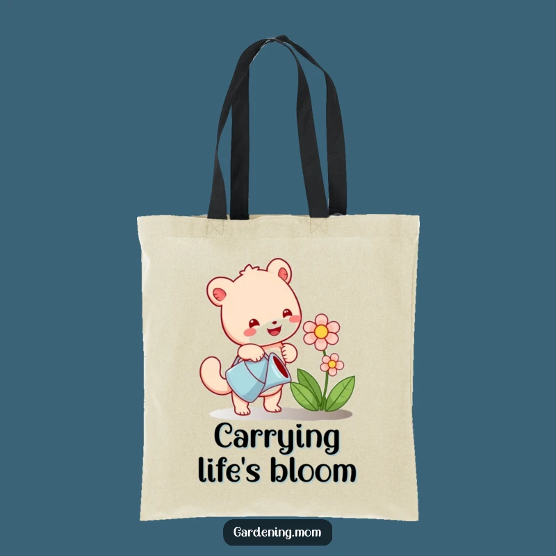 Funny Happy Animal Tote Bag - Eco-Friendly Gardener Accessory, Great Funny Gift