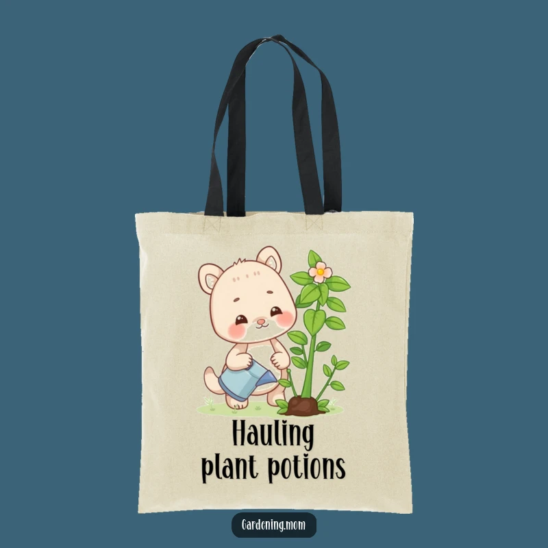 Funny Gardening Mom Animal Tote Bag Watering Plant - Carry Your Growth Gear in Style!