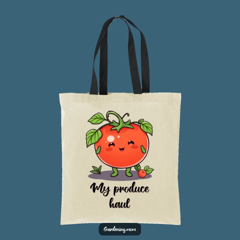 Funny Tomato Tote Bag: Produce Carrier, Whimsical Gift for Shoppers